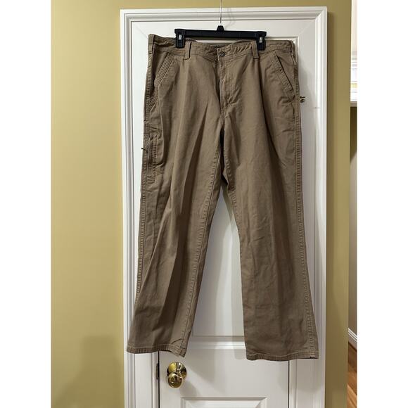 Legendary Outfitters Canvas Cargo Pant‎ Tan/Khaki 40x30 Carpenter - Picture 1 of 9